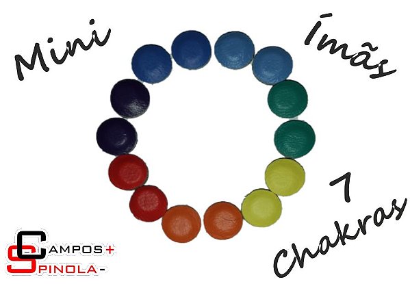 Kit com 7 Pares de Mini Ímãs dos chackras