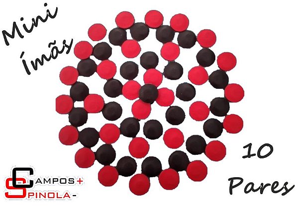 10 Pares de Mini Ímãs