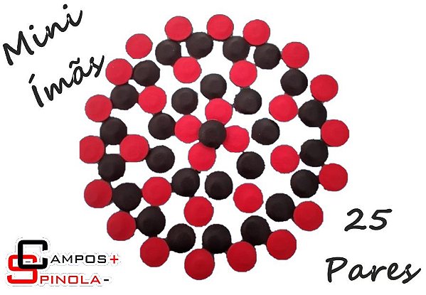 25 Pares de Mini Ímãs