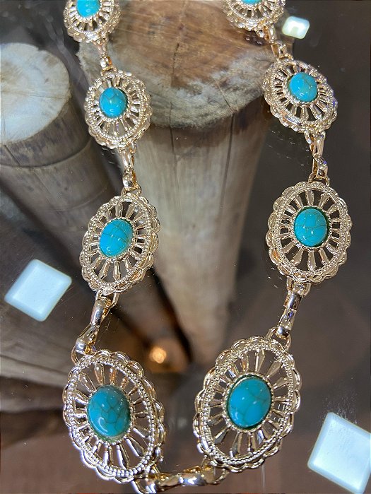 Cinto Boho  Turquesa