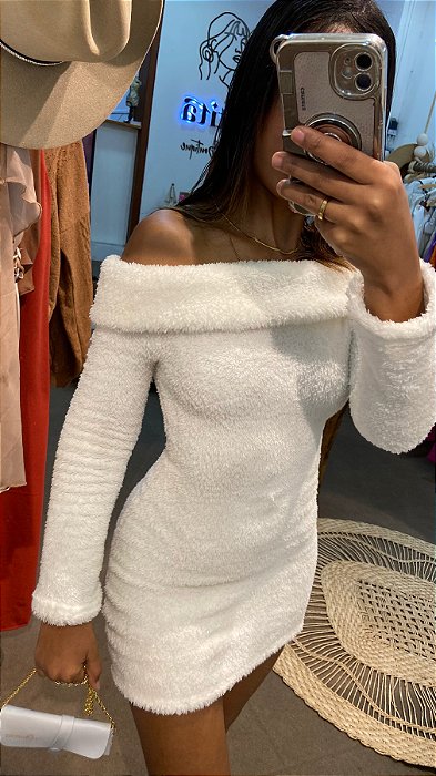Vestido Off-White Plush