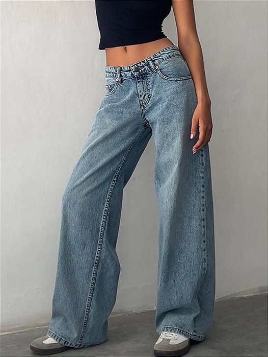 Calça jeans wide leg