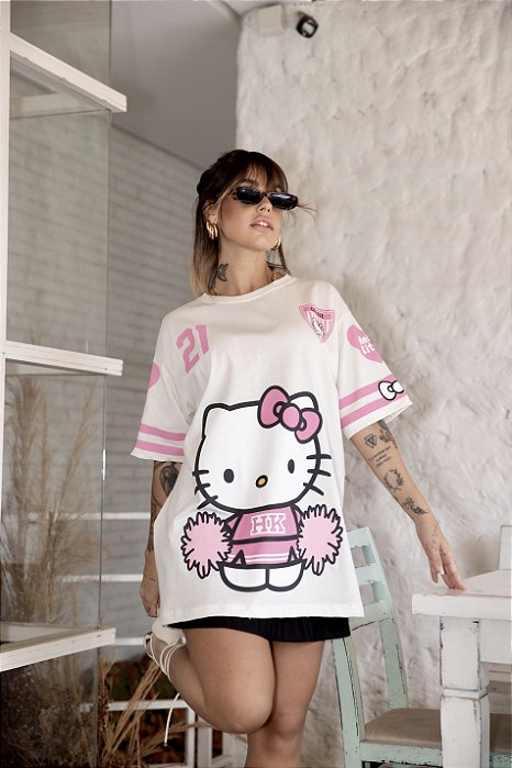 Tshirt oversized Cropped algodão
