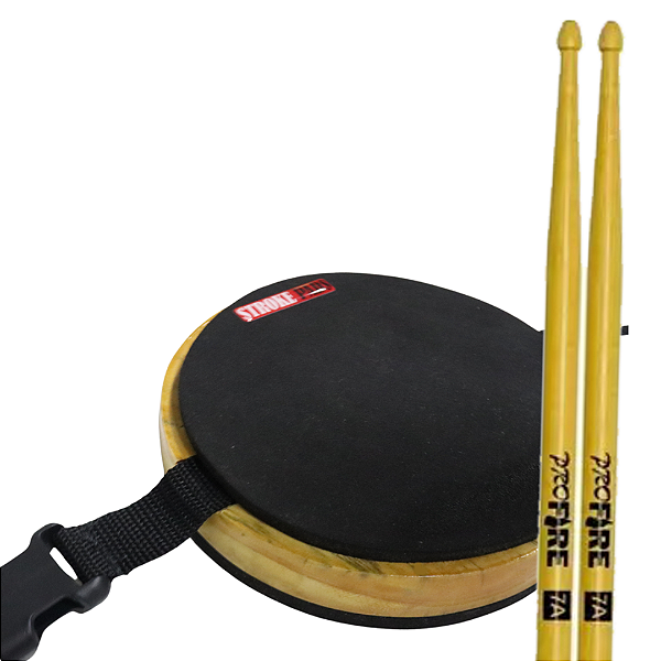 Kit Pad 6'' p/ Perna Stroke Pads (S02) + Baqueta ProFire 7A