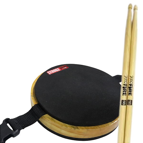 Kit Pad 6'' p/ Perna Stroke Pads (S02) + Baqueta Pro Fire 5B