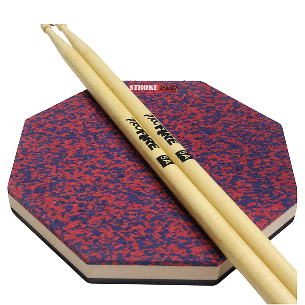 Pad 9'' DuplaFace P08 Stroke Pads + Baqueta Pro Fire 5A PM
