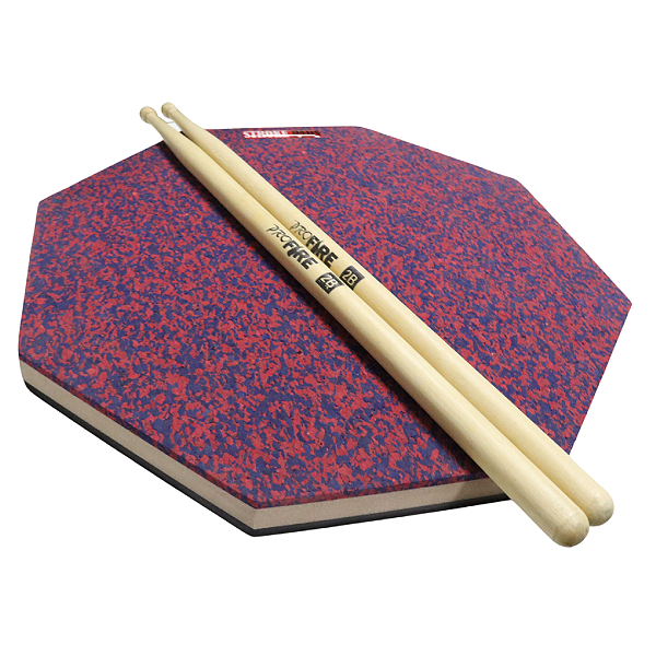 Pad 14'' Dupla Face Stroke Pads J08 + Baqueta Pro Fire 2B PM
