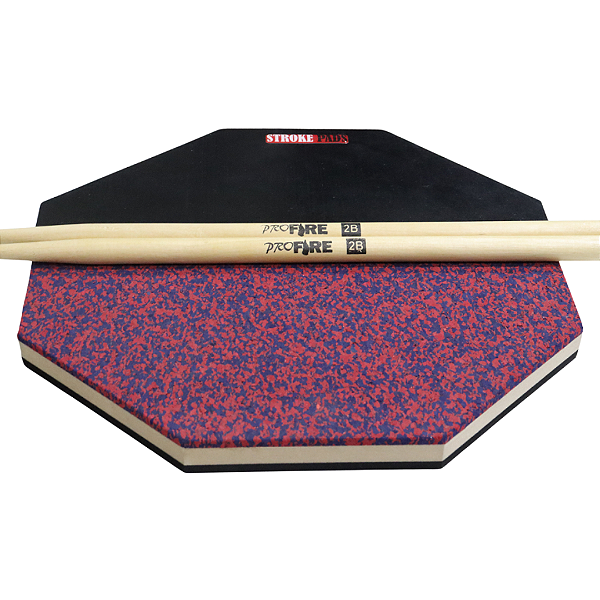Pad 14'' Tripla Face Stroke Pads J10 + Baquetas Pro Fire 2B