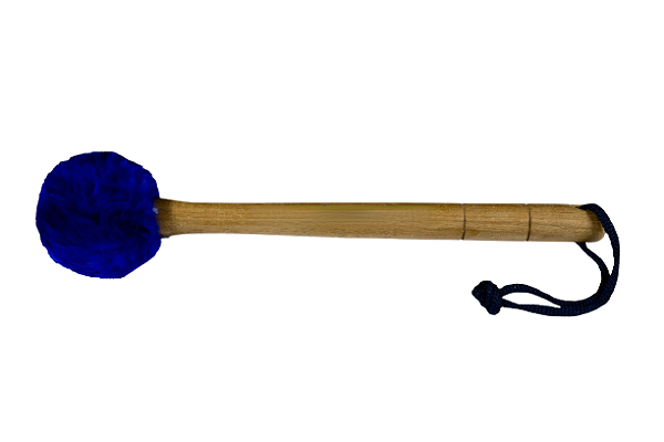 Baqueta Maçaneta p/ Bumbo Andaluz Pelúcia Azul UNIDADE