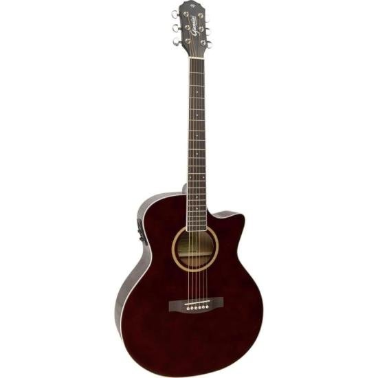 Violão Giannini GSF3 CEQ Eletro Aço Translucent Dark Wine