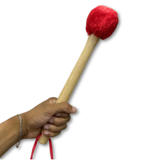 Baqueta Maçaneta Bumbo Luen Cabo Curto Bola Pelúcia UNIDADE