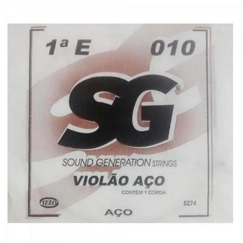 Corda Avulsa 1ª Mi Aço P/ Violão SG .010
