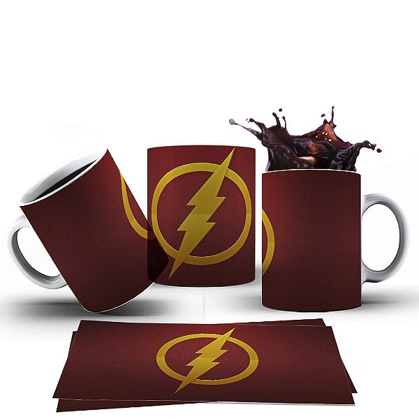 Caneca Xícara Personalizada Flash Cerâmica 325ml
