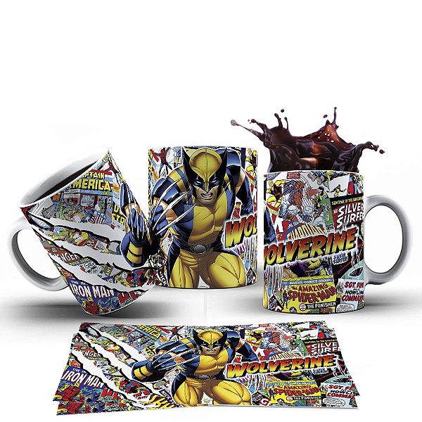 Caneca Xícara Personalizada Wolverine Cerâmica 325ml
