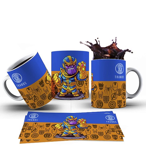 Caneca Xícara Personalizada Thanos Cerâmica 325ml