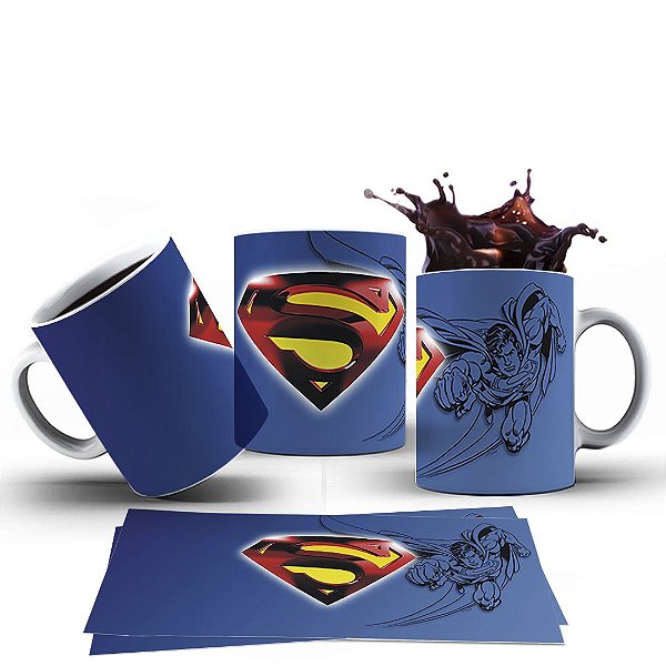 Caneca Xícara Personalizada Superman Cerâmica 325ml