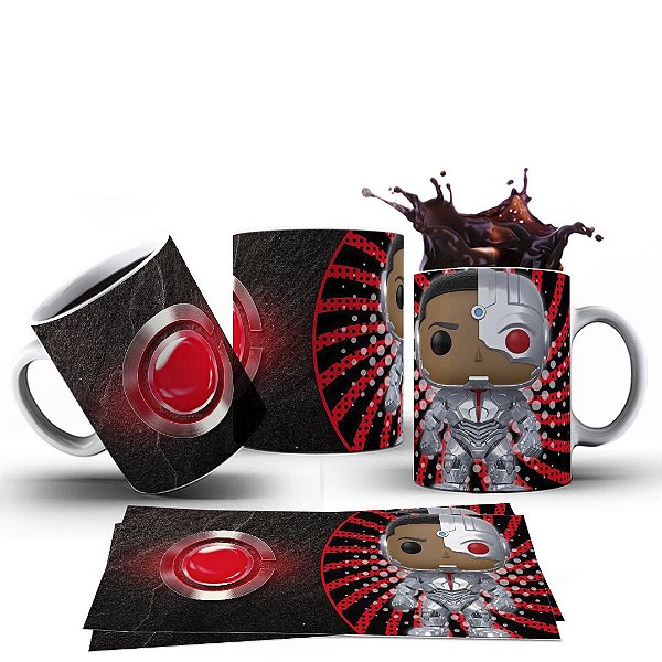 Caneca Xícara Personalizada Cyborg Cerâmica 325ml