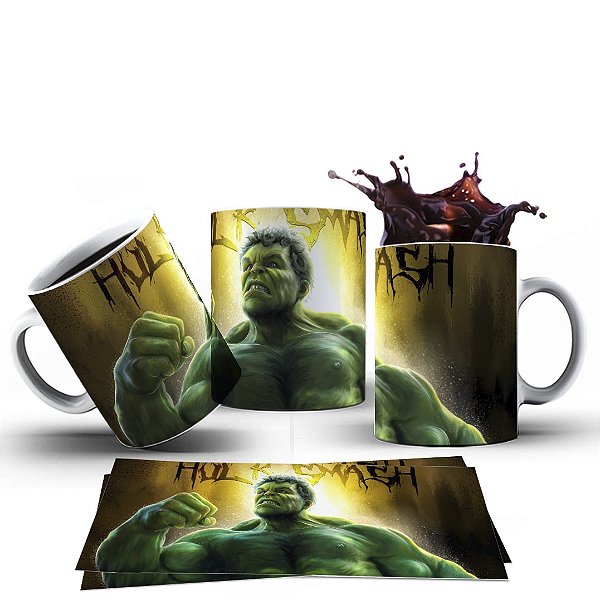 Caneca Xícara Personalizada Hulk Cerâmica 325ml