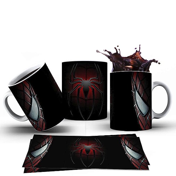 Caneca Xícara Personalizada Homem Aranha Cerâmica 325ml