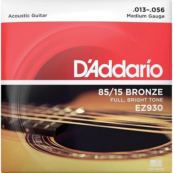 Encordoamento D'addario Violão Aço Bronze Média EZ930