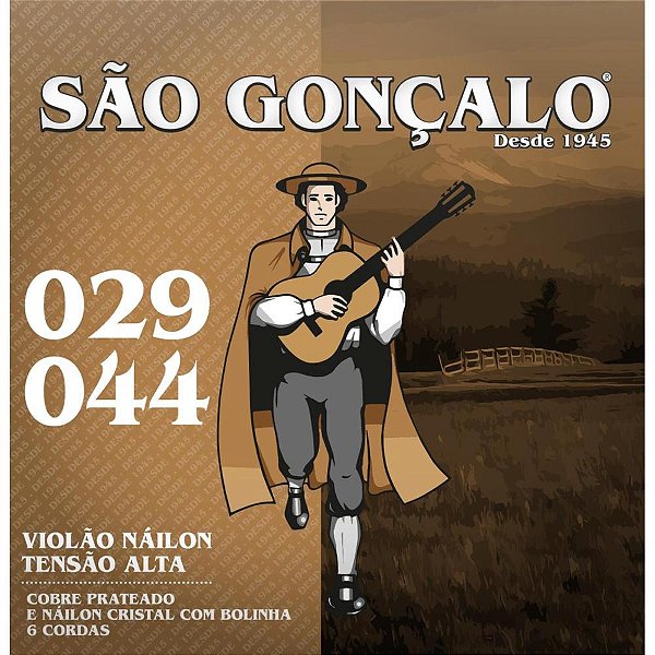 Encordoamente São Gonçalo Violão Nylon Cristal Pesada c/ Bol