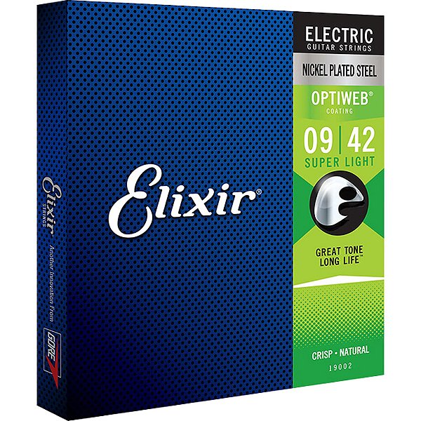 Encordoamento Para Guitarra Super Light Optiweb 19002 Elixir