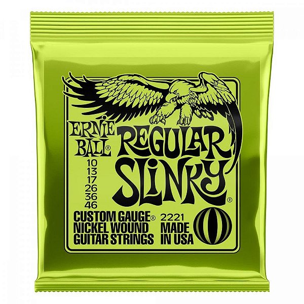 Encordoamento Ernie Ball 010 Regular Slinky p/ Guitarra