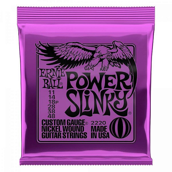 Encordoamento Ernie Ball 011 Power Slinky p/ Guitarra