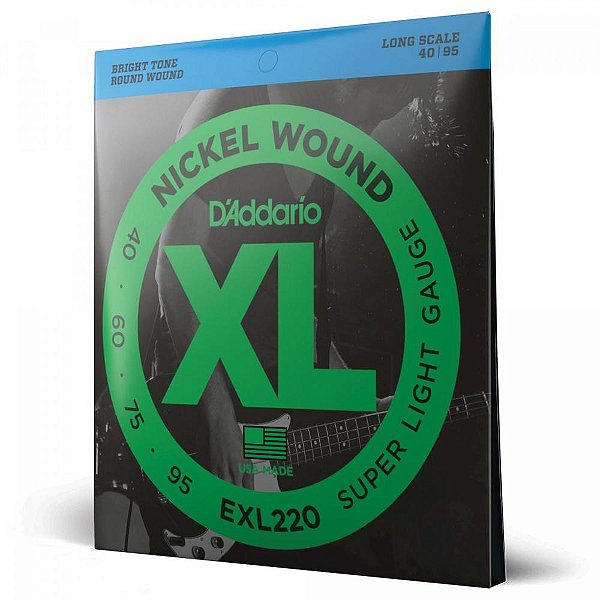 Encordoamento Baixo 4 Cordas XL Nickel EXL220 D'Addario