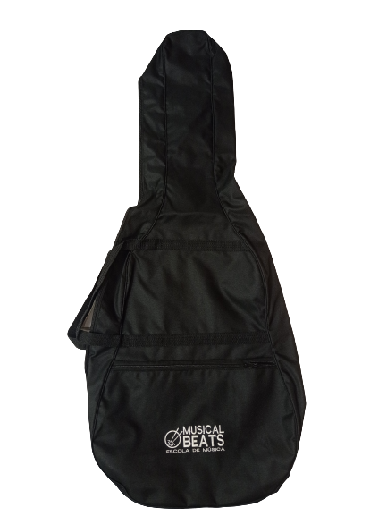 Capa p/ Violão Folk Personalizada Musical Beats Preta