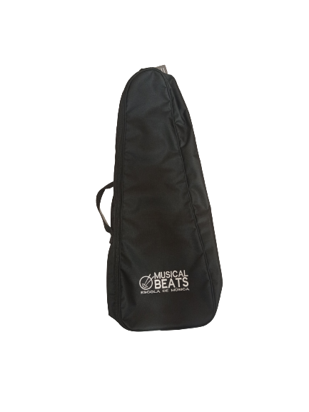 Capa p/ Ukulele Soprano Personalizada Musical Beats Preta