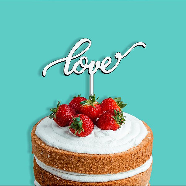 Topo de Bolo Love Nº3