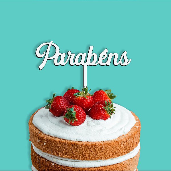 Topo de Bolo Parabéns Nº6