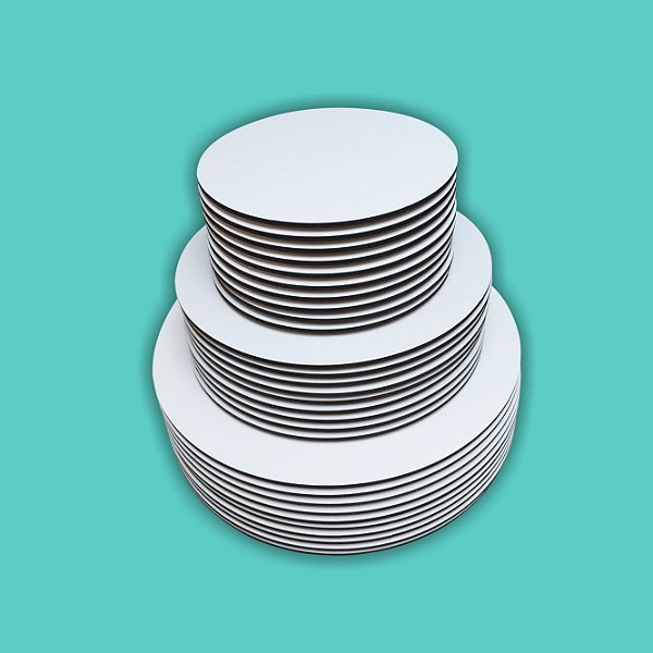 Kit com 40 Cake Boards Redondo 20/25/30CM