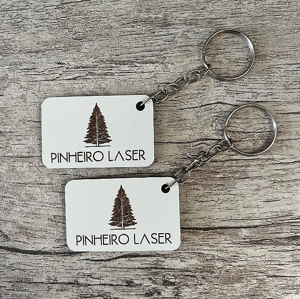 Kit com 50 chaveiros personalizados modelo Retangular