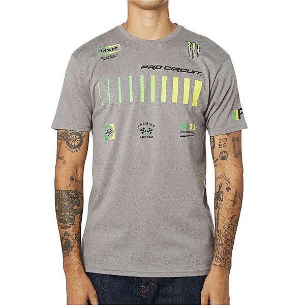 Camiseta Fox Pro Circuit SS Premium Grafite Masculino