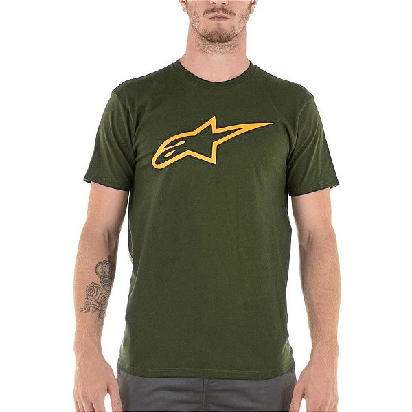 Camiseta Manga Curta Alpinestars Ageless Classic Verde Masculino