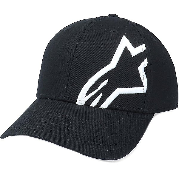 Boné Alpinestars Aba Curva Corp Snap 2 Snapback Preto e Branco