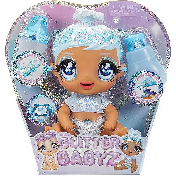 Boneca Glitter Babyz Snow Azul