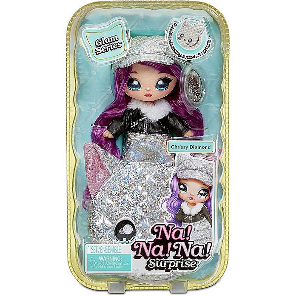 Boneca Na!Na!Na! Supresa 2 em 1 Pom Glam Chrissy Diamond