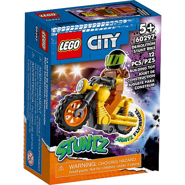 Lego City Moto de Acrobacias Demolidoras 60297 12pcs