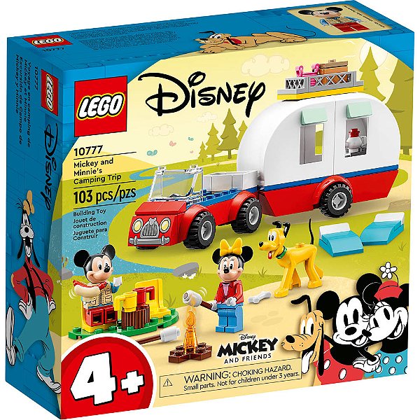 Lego Disney Viagem Acampar Mickey Mouse E Minnie 10777 103pc