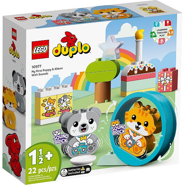 Lego Duplo Meu Primeiro Cachorrinho e Gatinho Com Sons 10977 22pcs