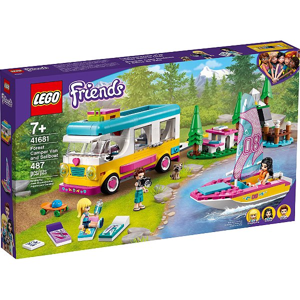Lego Friends Trailer e Barco à Vela na Floresta 41681 487pcs