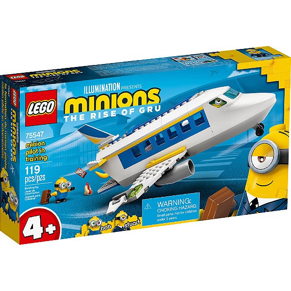Lego Minions Piloto Minion Recebendo Treinamento 75547