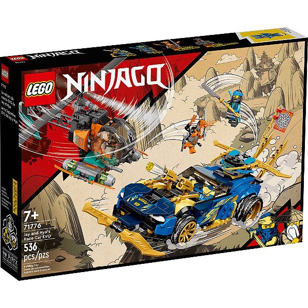 Lego Ninjago Carro de Corrida EVO do Jay e da Nya 71776 536pcs