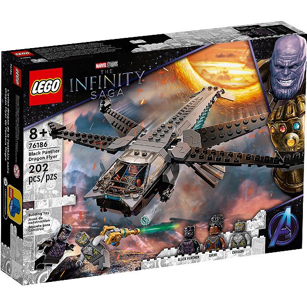 Lego Super Heroes Avião Dragão De Black Panther 76186