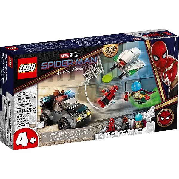 Lego Super Heroes Homem-Aranha vs Ataque do Drone do Mysterio 76184 73pcs