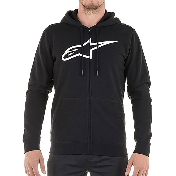 Moletom Alpinestars Ageless II com Capuz - Preto e Branco