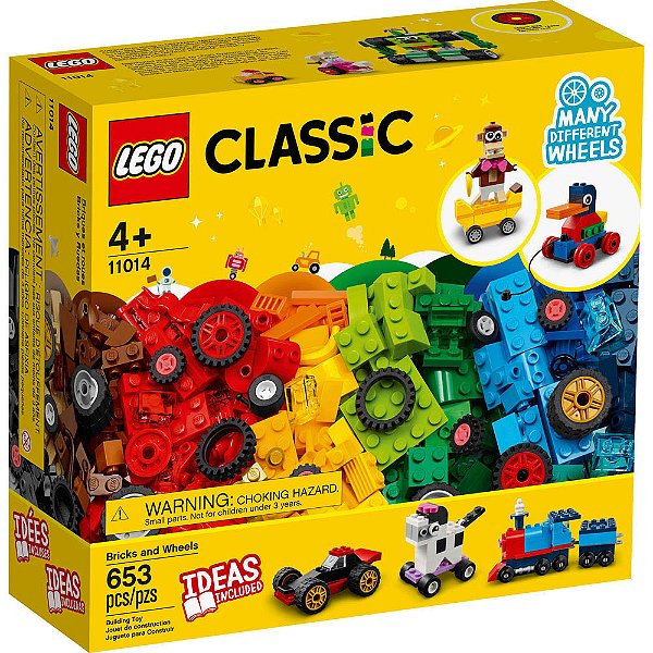 Lego Classic Blocos e Rodas 11014 - 653pcs